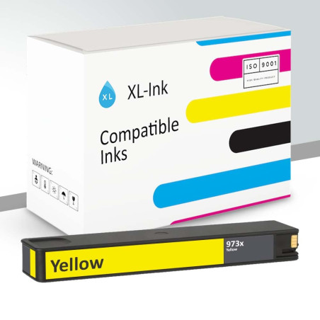 XL-Ink Compatible pour HP 973x / hp973 x Jaune (HP f6t83ae Capacité : 7000 Pages)