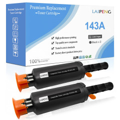 2 Noir Cartouche de Toner Compatible 143A W1143A 143AD W1143AD Capacité Standard 2500 Pages pour HP Neverstop Laser MFP 1202w 12