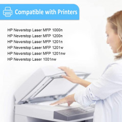 2 Noir Cartouche de Toner Compatible 143A W1143A 143AD W1143AD Capacité Standard 2500 Pages pour HP Neverstop Laser MFP 1202w 12