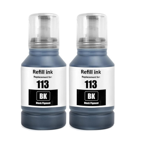 SHUOLEI 113 Encre Compatible avec Epson 113 Bouteille d'encre Multipack pour ET-5150 ET-5170 ET-5850 ET-5800 ET-16600 ET-16150 E