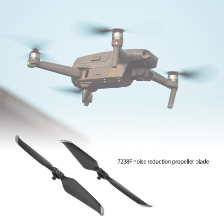 EMSea 2 Paires Hélices à Dégagement Rapide, 7238F Lames avec Pointe Argent Compatible pour DJI Mavic Air 2/2S