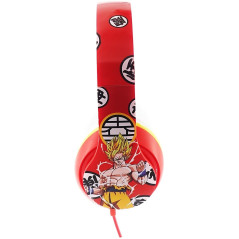 TEKNOFUN - Licence Officiel Dragon Ball Z - Casque Audio Goku et Vegeta Kaio - Haute qualité - Connecteur Jack 3,5 mm - Bandeau