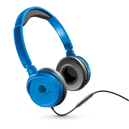 Music Sound,Casque Fil Basic,Casque Supra-auriculaire Bandeau Repliable avec Câble Anti-nœuds 1,2 m et Micro intégré - Connecteu