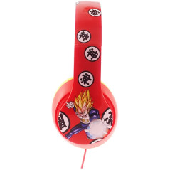 TEKNOFUN - Licence Officiel Dragon Ball Z - Casque Audio Goku et Vegeta Kaio - Haute qualité - Connecteur Jack 3,5 mm - Bandeau 