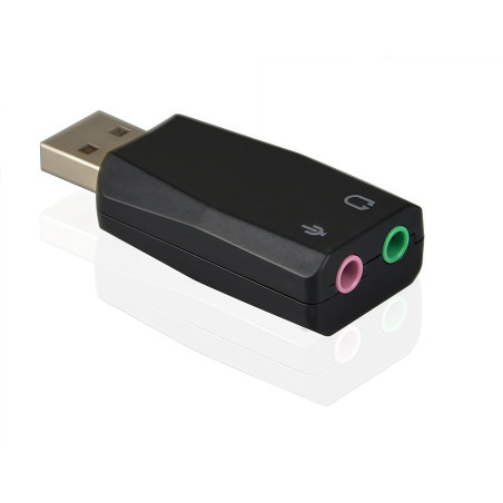 ADWITS Adaptateur Audio stéréo USB 3D Externe avec Prise Jack 3,5 mm pour Microphone Casque, Carte Son USB sans Pilote pour Win 
