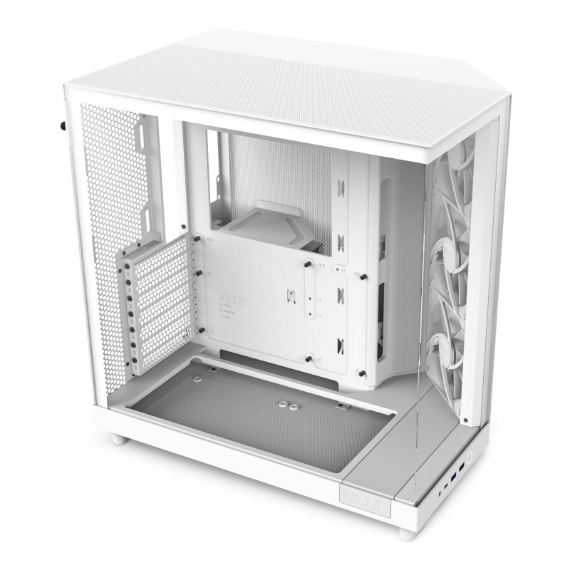 NZXT H6 Flow | CC-H61FW-01 | Boîtier Moyen-Tour Compact Double Chambre Airflow | Panneaux panoramiques en Verre | Panneaux Airfl NZXT H6 Flow | CC-H61FW-01 | Boîtier Moyen-Tour Compact Double Chambre Airflow | Panneaux panoramiques en Verre | Panneaux Airfl