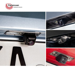 DYNAVISION caméra OEM | AHD NTSC caméra de recul avec lumière Jaune pour VW Golf Passat Polo, Skoda Octavia Fabia, Cayenne Panam