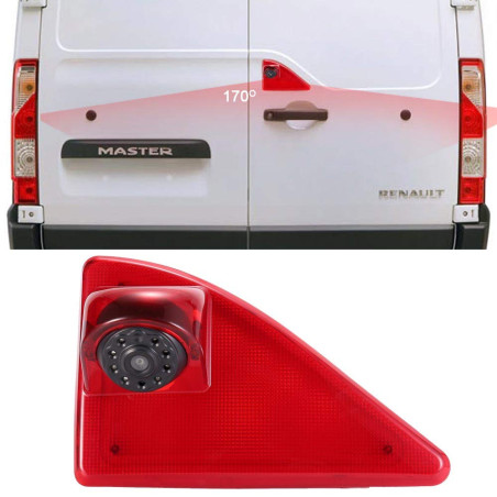 HD Vision Nocturne IR Feu de Freinage Caméra de Recul pour Opel Vauxhall Movano ab 2010/Renault Master ab 2010/NV400 ab 2010 Tra