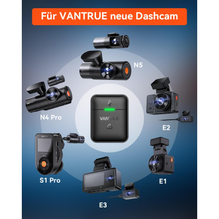 VANTRUE Télécommande contrôle sans Fil de la série Element dashcam Voiture N5 / N4 Pro / S1 Pro / E1 / E2 / E3 Dash cam, pour Un