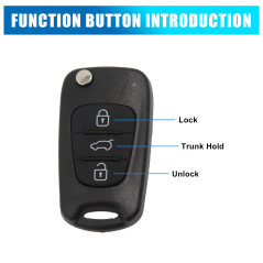 sourcingmap Coque de clé 3 Boutons avec Lame Plip Télécommande Boîte Rechange pour Kia Rondo Sportage Soul Rio