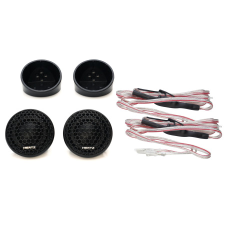 Hertz C 26 Paire de Tweeters 26mm avec Dôme Tetolon, 120W Max, Moteur Néodyme Compact, Sensibilité 91dB, Fréquence 1800Hz, Impéd