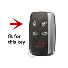 Happyit Housse de Protection à Clé en Cuir pour Land Rover Range Rover Sport Evoque Freelander 2 Discover Discovery 5 Boutons In