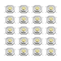 EMSea 20pcs Micro Interrupteur Tactile Bouton Poussoir Compatible avec 3C B6 Voiture Télécommande Clé Équipement Audio Interrupt