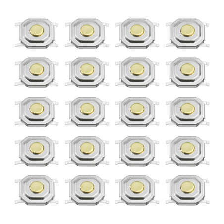 EMSea 20pcs Micro Interrupteur Tactile Bouton Poussoir Compatible avec 3C B6 Voiture Télécommande Clé Équipement Audio Interrupt
