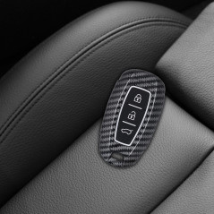 kwmobile Accessoire Clé de Voiture Compatible avec Hyundai Keyless Go 3-Bouton - Coque de Protection en Plastique Rigide Carbone