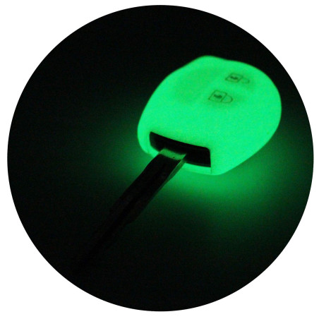 Finest-Folia Coque de protection en silicone pour clé de voiture à 2 boutons (phosphorescent)