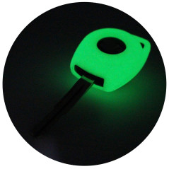 Finest-Folia Coque de protection en silicone pour clé de voiture à 2 boutons (phosphorescent)