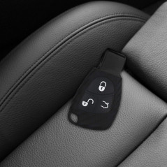 kwmobile Coque clé de Voiture Compatible avec Mercedes Benz 2-3-Bouton Accessoire clé Voiture - Protection étui Souple en Silico