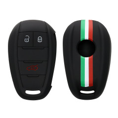 kwmobile Coque clé de Voiture Compatible avec Alfa Romeo 3-Bouton Accessoire clé Voiture - Protection étui Souple en Silicone - 
