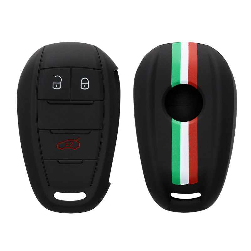 kwmobile Coque clé de Voiture Compatible avec Alfa Romeo 3-Bouton Accessoire clé Voiture - Protection étui Souple en Silicone - 