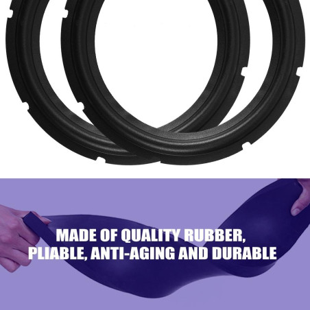 Tihebeyan 10 Pouces Perforé Haut-Parleur en Caoutchouc Accessoires de Réparation Bord Subwoofer Surround Anneaux Pièces De Recha