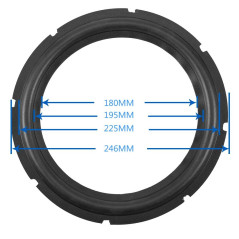Tihebeyan 10 Pouces Perforé Haut-Parleur en Caoutchouc Accessoires de Réparation Bord Subwoofer Surround Anneaux Pièces De Recha