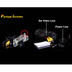 Caméra de recul Voiture étanche Couleur Haute définition Grand Angle visionnement avec Plaque d'immatriculation Vision Nocturne 