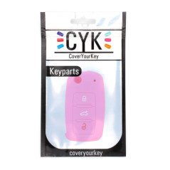 CYK www. CoverYourKey .de Etui à clés en Silicone Compatible avec Les clés VW Skoda et Seat pour clé de Voiture à 3 Boutons VA (