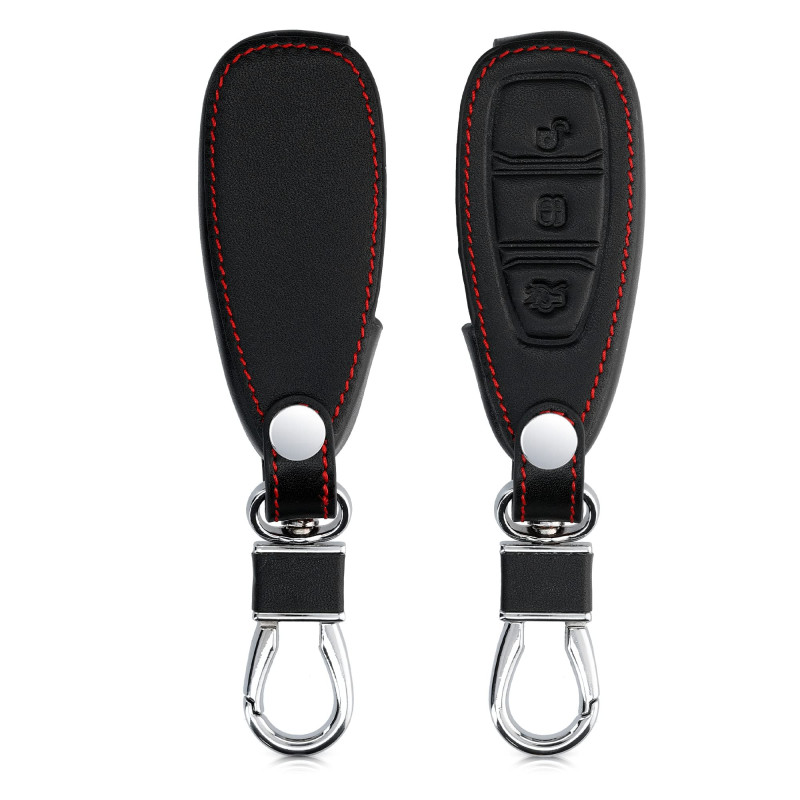 kwmobile Accessoire Clef de Voiture Compatible avec Ford Keyless Go 3-Bouton - Coque de clé de Voiture en Simili Cuir - Noir kwmobile Accessoire Clef de Voiture Compatible avec Ford Keyless Go 3-Bouton - Coque de clé de Voiture en Simili Cuir - Noir