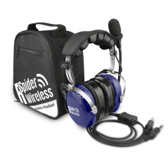 R SPIDER WIRELESS Pilote Aviation Casque Aviation Général (Bleu)
