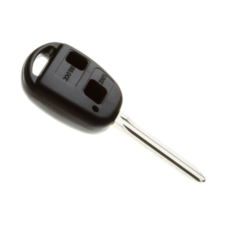 Jongo - Coque de Clé avec Lame Compatible avec Toyota Yaris, Rav4, Land Cruiser et Avensis | avec 1x Pile CR1616 | Boitier Clef