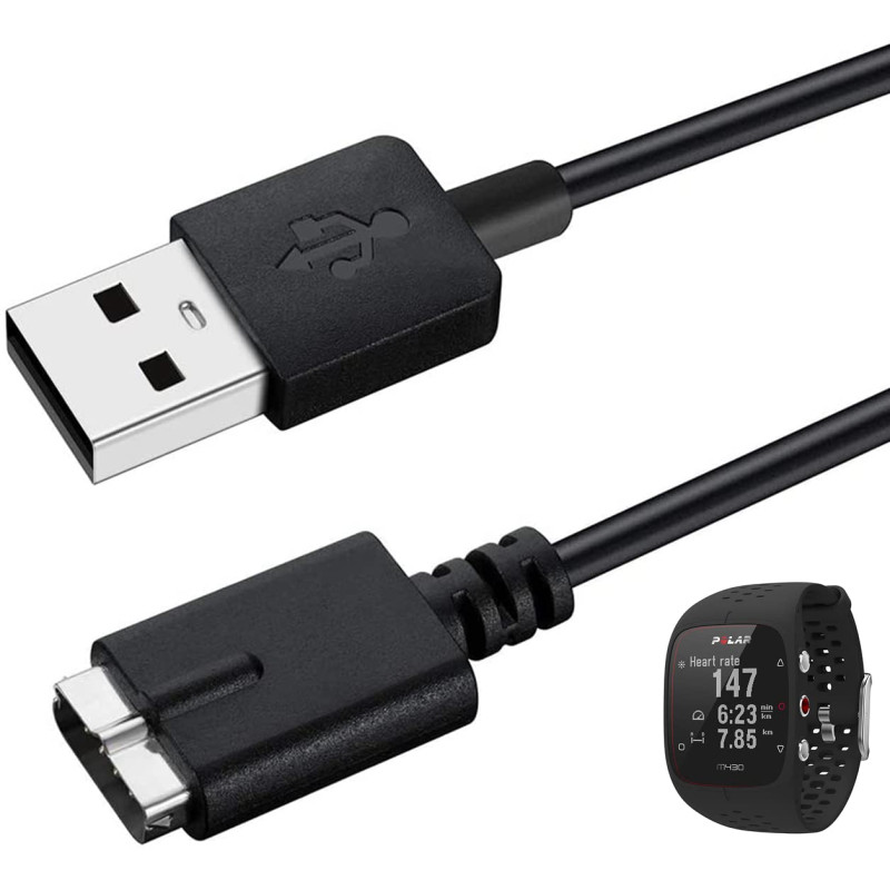PHONILLICO Chargeur Compatible avec Polar M430 - Cable USB 100cm Remplacement Adaptateur Charge Montre GPS PHONILLICO Chargeur Compatible avec Polar M430 - Cable USB 100cm Remplacement Adaptateur Charge Montre GPS