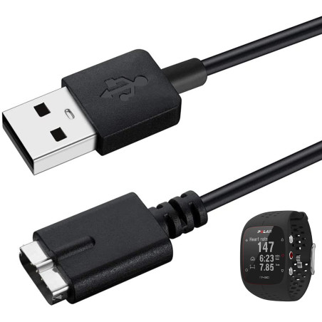 PHONILLICO Chargeur Compatible avec Polar M430 - Cable USB 100cm Remplacement Adaptateur Charge Montre GPS
