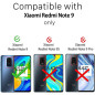 LeYi Coque pour Xiaomi Redmi Note 9 avec 2 Verre Trempé et 2 Protection Camera, Anneau Support Militaire Anti-Chute Bumper Antic