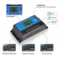 JZK 20A 12V / 24V Contrôleur de Charge de Panneau Solaire Intelligent avec écran LCD et Port USB, Protection Contre Les surinten JZK 20A 12V / 24V Contrôleur de Charge de Panneau Solaire Intelligent avec écran LCD et Port USB, Protection Contre Les surinten