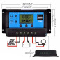 JZK 20A 12V / 24V Contrôleur de Charge de Panneau Solaire Intelligent avec écran LCD et Port USB, Protection Contre Les surinten JZK 20A 12V / 24V Contrôleur de Charge de Panneau Solaire Intelligent avec écran LCD et Port USB, Protection Contre Les surinten