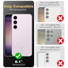 Dexnor Coque de Protection complète pour Samsung Galaxy S23 【Double Cadre Avant et Support】, Technologie Amortisseur, Protection
