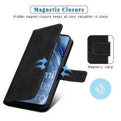 Bravoday Coque pour Xiaomi Redmi Note 9 Pro/Redmi Note 9 Pro Max/Redmi Note 9S, Etui Cuir avec Magnetique, Flip Pochette Housse 