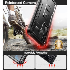 Dexnor Coque de Protection Robuste pour Samsung Galaxy S23 Ultra - Double Cadre Avant et Support - Technologie d'amortissement -