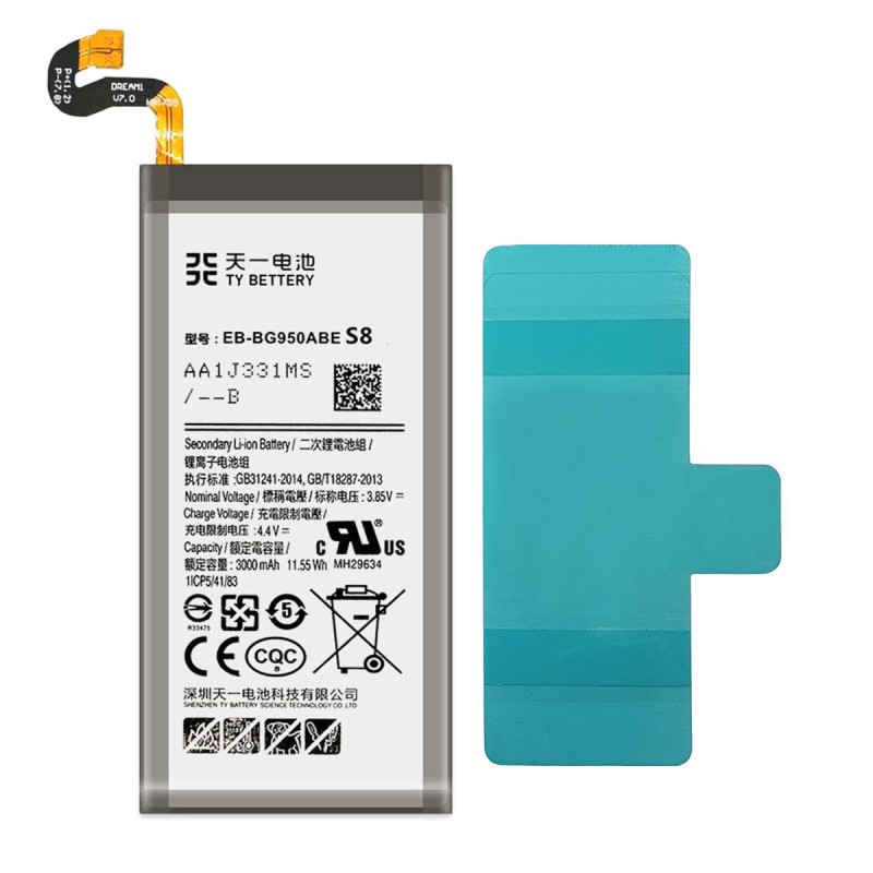 [TY BETTERY] Batterie Compatible avec EB-BG950ABE Samsung Galaxy S8