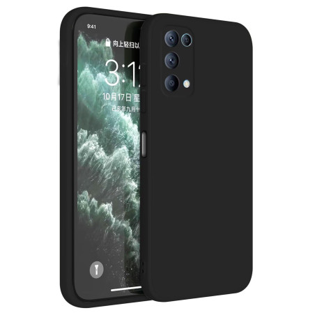 Topme Coque pour Oppo Find X3 Lite/Oppo Reno5 5G (6.43" inches) Etui Housse, Protecteur de Peau en Silicone TPU - Le Noir