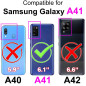 SIENIANLINE Etui Coque pour Samsung Galaxy A41, Premium en Cuir PU Portefeuille Protection Flip [Carte Fentes][Fonction Stand][F