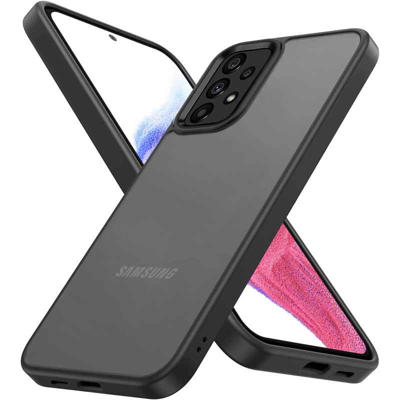 Keteen Coque Compatible avec Samsung Galaxy A52/A52s Étui Ultra Fine Mat Translucide Antirayures Hard PC et Premium Silicone TPU
