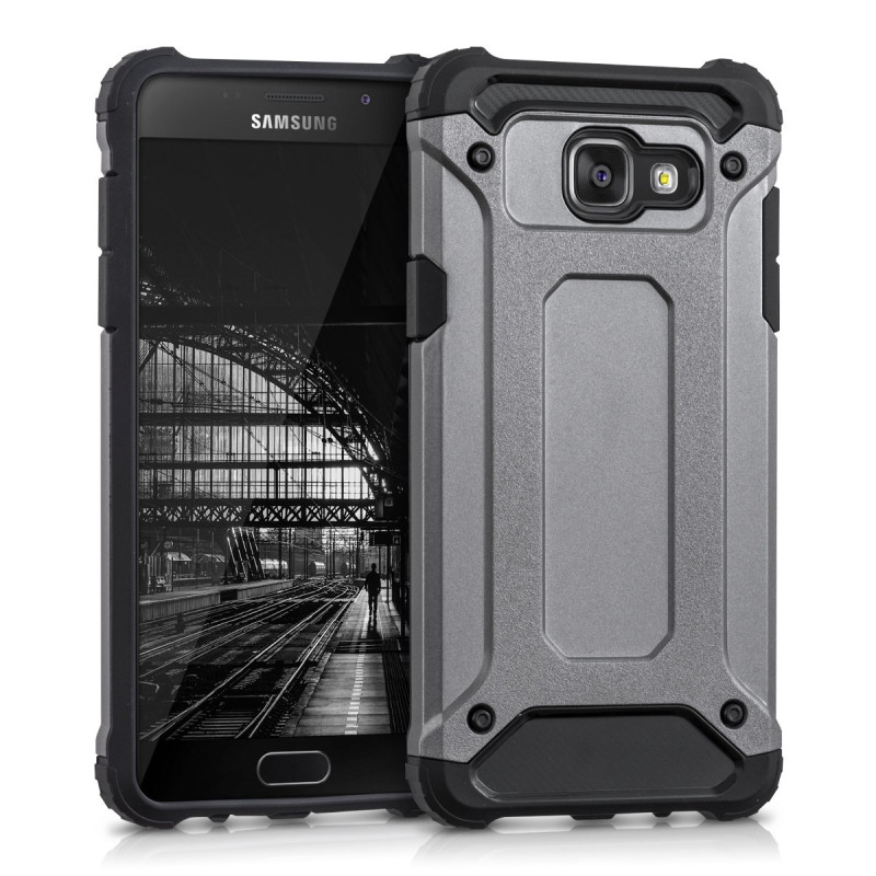 kwmobile Coque Compatible avec Samsung Galaxy A5 (2016) - Housse de Protection Hybride pour Téléphone en Transformers Anthracite kwmobile Coque Compatible avec Samsung Galaxy A5 (2016) - Housse de Protection Hybride pour Téléphone en Transformers Anthracite