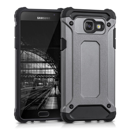 kwmobile Coque Compatible avec Samsung Galaxy A5 (2016) - Housse de Protection Hybride pour Téléphone en Transformers Anthracite