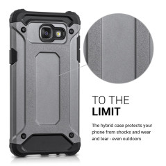 kwmobile Coque Compatible avec Samsung Galaxy A5 (2016) - Housse de Protection Hybride pour Téléphone en Transformers Anthracite