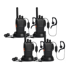 Talkie Walkie PT88E PMR446 sans Licence 16 Canaux, Rechargeable avec Chargeur USB, Lampe de Poche LED, Talkie Walkie Professionn