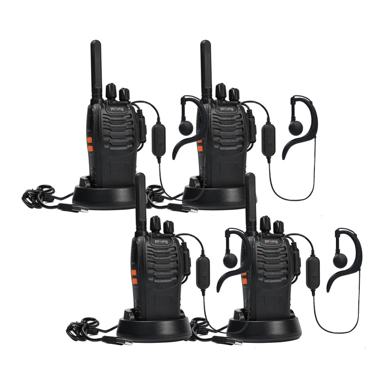 Talkie Walkie PT88E PMR446 sans Licence 16 Canaux, Rechargeable avec Chargeur USB, Lampe de Poche LED, Talkie Walkie Professionn Talkie Walkie PT88E PMR446 sans Licence 16 Canaux, Rechargeable avec Chargeur USB, Lampe de Poche LED, Talkie Walkie Professionn