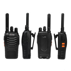 Talkie Walkie PT88E PMR446 sans Licence 16 Canaux, Rechargeable avec Chargeur USB, Lampe de Poche LED, Talkie Walkie Professionn