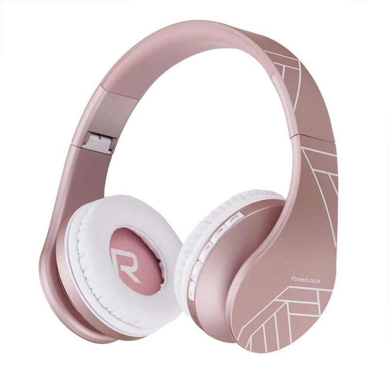 Casque Bluetooth, PowerLocus Casque Audio Sans Fil Supra-Auriculaire avec Microphone intégré, Stéréo HD, Micro SD/TF mode, FM Ra